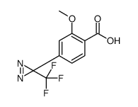 2-methoxy-4-[3-(trifluoromethyl)diazirin-3-yl]benzoic acid结构式