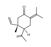 [4S,(+)]-2-Isopropylidene-4β-isopropenyl-5α-vinyl-5-methylcyclohexanone Structure