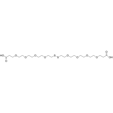 Acid-PEG4-S-S-PEG4-acid structure