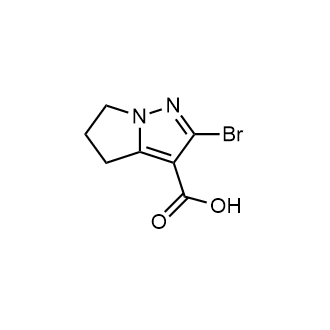 2-溴-5,6-二氢-4H-吡咯并[1,2-b]吡唑-3-羧酸结构式