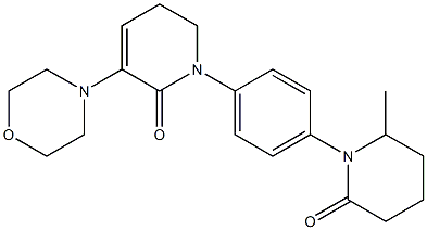1-(4-(2-甲基-6-氧代哌啶-1-基)苯基)-3-吗啉代-5,6-二氢吡啶-2(1H)-酮结构式