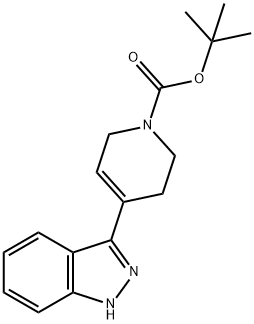 4-(1H-吲唑-3-基)-5,6-二氢吡啶-1(2H)-甲酸叔丁酯结构式