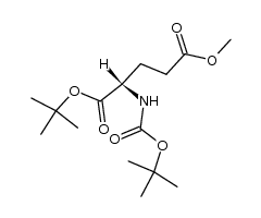 (S)-1-叔丁基5-甲基2-((叔丁氧羰基)氨基)戊二酸酯结构式
