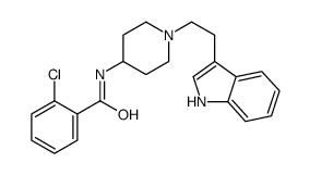 2-chloro-N-[1-[2-(1H-indol-3-yl)ethyl]piperidin-4-yl]benzamide结构式