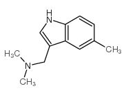 N,N-二甲基-1-(5-甲基-1H-吲哚-3-基)甲胺结构式
