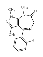 4-(2-fluorophenyl)-1,3,8-trimethyl-6H-pyrazolo[3,4-e][1,4]diazepin-7-one Structure