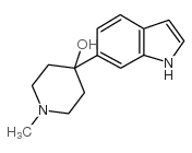 4-(1H-6-吲哚)-1-甲基哌啶-4-醇结构式