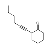 2-(hex-1-yn-1-yl)cyclohex-2-enone结构式