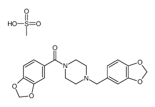 1,3-benzodioxol-5-yl-[4-(1,3-benzodioxol-5-ylmethyl)piperazin-1-yl]methanone,methanesulfonic acid Structure