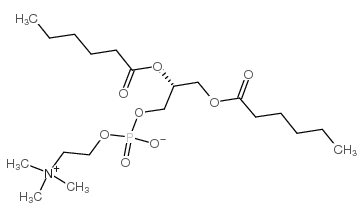 1,2-二己酰-Sn-甘油-3-磷酰胆碱结构式