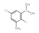 5-氯-2-氟-3-甲基苯硼酸结构式