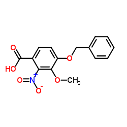 4-苄氧基-3-甲氧基-2-硝基苯甲酸结构式