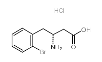 (R)-3-氨基-4-(2-溴苯基)-丁酸盐酸盐结构式