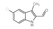 5-氯-3-甲基-1H-吲哚-2-甲醛结构式