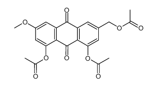 1,8-Diacetoxy-3-acetoxymethyl-6-methoxyanthrachinon Structure