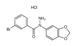 3,4,5-trimethoxy-benzoic acid N-benzo[1,3]dioxol-5-yl-hydrazide, hydrochloride结构式