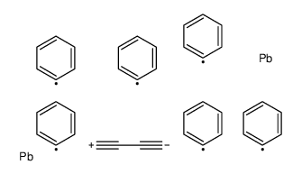 triphenyl(4-triphenylplumbylbuta-1,3-diynyl)plumbane结构式