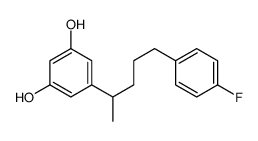 5-[5-(4-fluorophenyl)pentan-2-yl]benzene-1,3-diol结构式