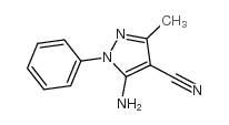 1H-Pyrazole-4-carbonitrile,5-amino-3-methyl-1-phenyl- Structure