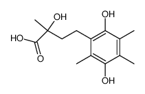 (+/-)-4-(2,5-dihydroxy-3,4,6-trimethylphenyl)-2-hydroxy-2-methylbutanoic acid结构式