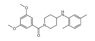 (3,5-dimethoxyphenyl)-[4-(2,5-dimethylanilino)piperidin-1-yl]methanone Structure