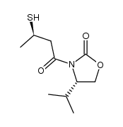 (S)-N-[(3R)-3-mercaptobutanoyl]-4-isopropyloxazolidin-2-one Structure