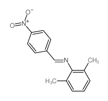 Benzenamine,2,6-dimethyl-N-[(4-nitrophenyl)methylene]- Structure