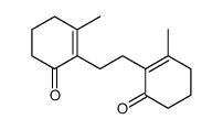 3-methyl-2-[2-(2-methyl-6-oxocyclohexen-1-yl)ethyl]cyclohex-2-en-1-one Structure