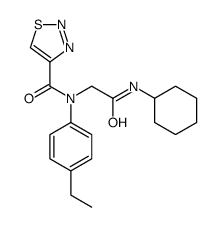 1,2,3-Thiadiazole-4-carboxamide,N-[2-(cyclohexylamino)-2-oxoethyl]-N-(4-ethylphenyl)-(9CI) Structure