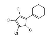 1-(2,3,4,5-tetrachlorocyclopenta-1,3-dien-1-yl)cyclohexene结构式