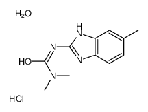 Urea, 1,1-dimethyl-3-(5-methyl-2-benzimidazolyl)-, hydrochloride, hydr ate结构式