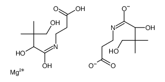 (R)-N-(2,4-dihydroxy-3,3-dimethylbutyryl)-beta-alanine, magnesium salt structure