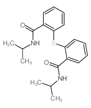 N-propan-2-yl-2-[2-(propan-2-ylcarbamoyl)phenyl]sulfanyl-benzamide结构式