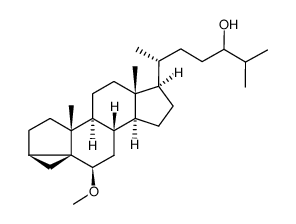 6β-methoxy-3α,5-cyclocholestan-24-ol Structure