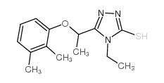 5-[1-(2,3-二甲基苯氧基)乙基]-4-乙基-4H-1,2,4-噻唑-3-硫醇结构式