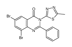 6,8-dibromo-3-(5-methyl-1,3,4-thiadiazol-2-yl)-2-phenylquinazolin-4-one Structure