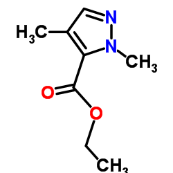 乙基1,4-二甲基-1H-吡唑-5-羧酸乙酯结构式