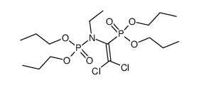 dipropyl (2,2-dichloro-1-(dipropoxyphosphoryl)vinyl)(ethyl)phosphoramidate结构式