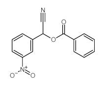Benzeneacetonitrile, a-(benzoyloxy)-3-nitro- Structure