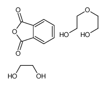 1,3-异苯并呋喃二酮与1,2-乙二醇和2,2’-氧-双(乙醇)的聚合物结构式