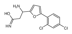 3-氨基-3-[5-(2,4-二氯苯基)-2-呋喃]-丙酸酰胺结构式