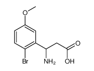3-氨基-3-(2-溴-5-甲氧基苯基)-丙酸结构式