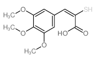 (E)-2-sulfanyl-3-(3,4,5-trimethoxyphenyl)prop-2-enoic acid结构式