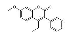 4-ethyl-7-methoxy-3-phenyl-2H-chromen-2-one结构式
