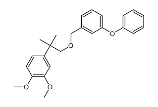 1,2-dimethoxy-4-[2-methyl-1-[(3-phenoxyphenyl)methoxy]propan-2-yl]benzene结构式