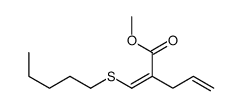 methyl 2-(pentylsulfanylmethylidene)pent-4-enoate结构式
