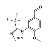 4-methoxy-3-[5-(trifluoromethyl)tetrazol-1-yl]benzaldehyde Structure