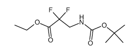 2,2-二氟-3-(Boc-氨基)丙酸乙酯结构式