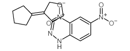 Cyclopentanone,2-cyclopentylidene-, 2-(2,4-dinitrophenyl)hydrazone结构式