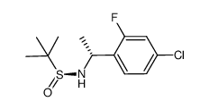 (S)-N-((R)-1-(4-chloro-2-fluorophenyl)ethyl)-2-methylpropane-2-sulfinamide结构式